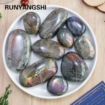 Фиолетовый желтый лабрадорит Runyangshi