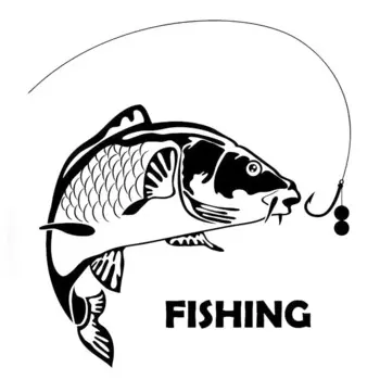 Рыба Рыбалка автомобильные наклейки модные мотоциклетные наклейки виниловые 17,6 см * 19 см