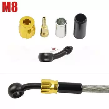 Фитинг Banjo M8, съемный DIY алюминиевый мото гидравлический усиленный масляный шланг охлаждения, линия AN3 для мотоцикла, квадроцикла, грязевого велосипеда, багги