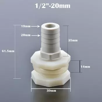 Фитинги для шланга GI Yuling ABS 1/2", 3/4"