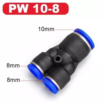 Фитинги для труб Пластиковый пневматический соединительный фитинг Quick Push для подключения воздуха и воды PY PW Connect 4 6 мм 8 мм 10 мм 12 мм Y-образной формы