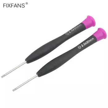 2 шт. мини-шлицевая отвертка, прецизионная отвертка с плоской головкой 2,0 мм для ремонта мелкой бытовой техники, ручной инструмент