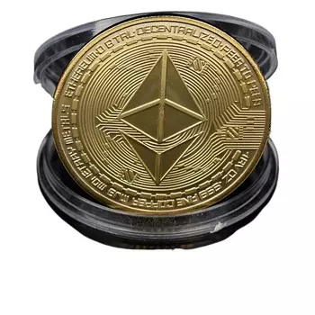 Физическая монета Ethereum из металла