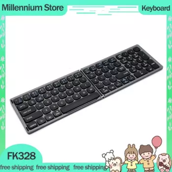 Fk328 Складная клавиатура, 81 клавиша, бесшумная Bluetooth-беспроводная клавиатура, портативная клавиатура с цифровой зоной для Win/Android/iOS, подарок