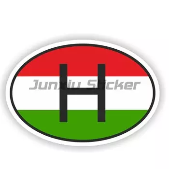 Флаг Венгрии с кодом страны флаг герб оружия автомобиль ноутбук дверь окно шлем велосипед винил водонепроницаемые автомобильные наклейки аксессуары