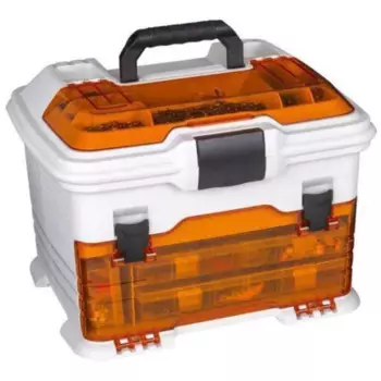 Flambeau Outdoor T4P Pro мультипогрузчик, портативный ящик для рыбалки и снастей с технологией защиты от коррозии Zerust, белый/оранжевый