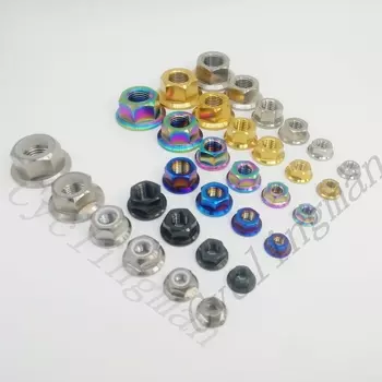 Фланцевая гайка CyclingMan Titanium M5 M6 M8 M10 M12 M14, болты для мотоцикла, велосипеда