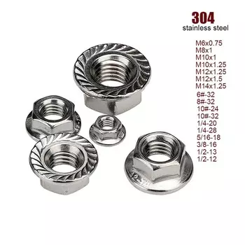 Фланцевые гайки TINGGOO из нержавеющей стали 304