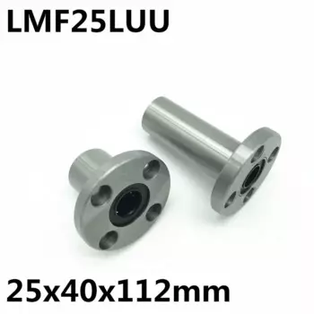 Фланцевый шарикоподшипник LMF25LUU LMF25L, используемый для линейной направляющей 25 мм, бесплатная доставка, 25x40x112 мм, 2 шт.