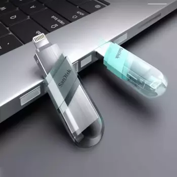 Флэш-накопитель SanDisk iXpand USB/USB, флэш-накопитель 2-в-1 с разъемами Lightning и USB Type-A для iPhone/iPad