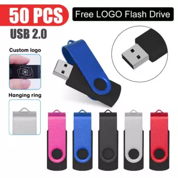 Флеш-накопитель USB 2,0, 8/16/32/64 ГБ, 1/2/4 ГБ, 50 шт./партия