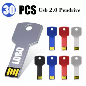 Флеш-накопитель USB 2,0 цветной, 8/32/64 ГБ, 1/2/4 ГБ, 30 шт./партия