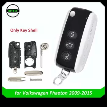 Флип-чехол DIYKEY для смарт-ключа с дистанционным управлением, чехол для Volkswagen Phaeton 2009 2010 2011 2012 2013 2014 2015 с необработанным лезвием