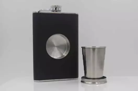 Фляга из нержавеющей стали SN2765, 50 шт., 8 унций, черная или коричневая
