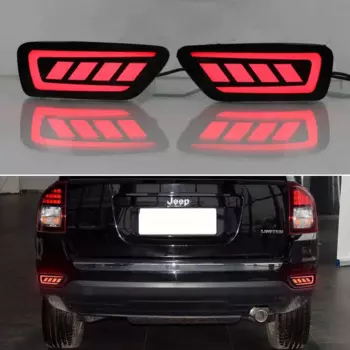 Флюоресцентный Рефлектор для автомобильного бампера Jeep Grand Cherokee 2011 - 2020 2021, функциональные сигнальные индикаторы