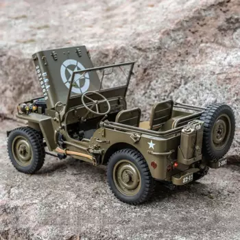 Fms Радиоуправляемый автомобиль 1:12 1941 Willys Mb Jeep 2.4g 4wd Rtr Гусеничный скалолазание Весы Военный грузовик Багги Радиоуправляемая модель автомобиля Взрослые дети Игрушечная модель
