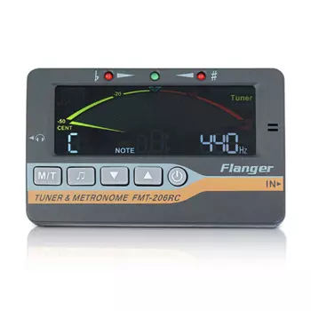 FMT-206RC Flanger Guitar Metro Tuner Metronome Tone Generator For Dodecatonic Guitar Bass Ukulele Violin Guitar Part Accessories