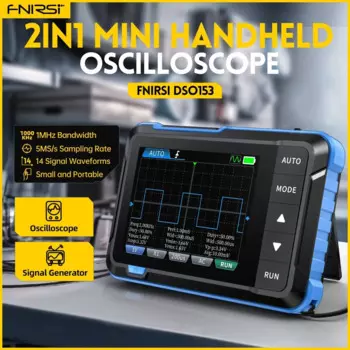 FNIRSI DSO153 портативный осциллограф 5MSa/s 1 МГц Многофункциональный цифровой осциллограф с автоматической настройкой PWM инструменты для квадратных волн