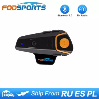 Fodsports BT-S2 Pro мотоциклетный шлем переговорное устройство мотоцикл беспроводной bluetooth гарнитура водонепроницаемый 1000 м BT 5.0 Интерфон с FM-радио, интерфейс Type-C.