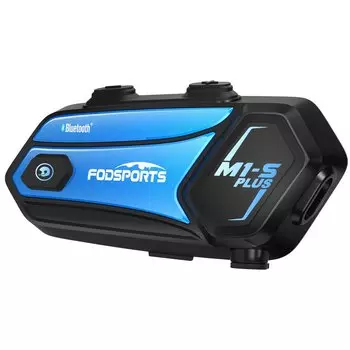 Fodsports M1-S Plus Мотоциклетный домофон Bluetooth-гарнитура для шлема 10-горянщиков Сопряжение Музыкальный домик Intercomunicador Moto Interphone