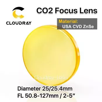Фокусные линзы Cloudray USA CVD ZnSe диаметром 25/25.4 мм