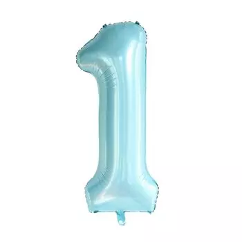 Фольгированные гелиевые шары Globos 40 дюймов, бирюзовые, золотые, серебряные, номер 1