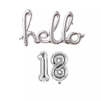 Фольгированные шары CHLEZI Hello 30 40 50, 16 дюймов, розовое золото, серебро