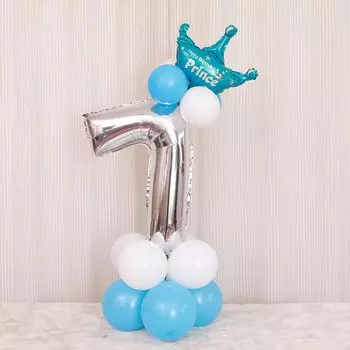 Фольгированные шары цифры 1-6 набор 15 шт