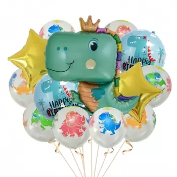 Фольгированные шары динозавры зелёные LCYCASA