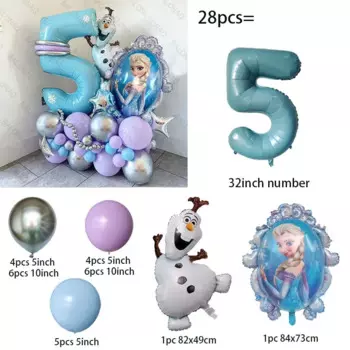 Фольгированные шары Disney Frozen Эльза 28 шт