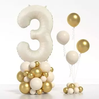 Фольгированные шары для дня рождения 1-9 лет TingBabyer