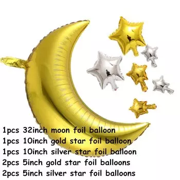 Фольгированные шары Луна 7 шт. Partigos 32 дюйма