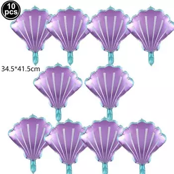 Фольгированные шары русалки 10 шт.