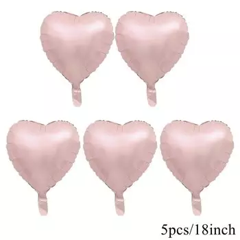 Фольгированные шары в форме сердца Tissy, 3/5 шт., 18 дюймов, розовый, зеленый