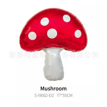 Фольгированные шары в виде красных грибов MOONBIFFY