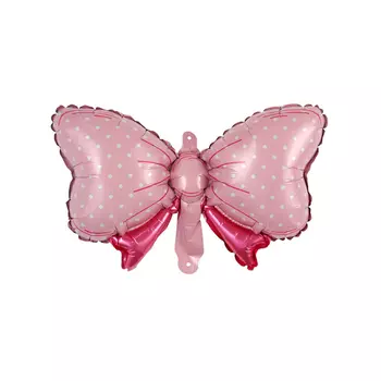 Фольгированные воздушные шары Popdropparty 16 дюймов, голубые и розовые с бантами, набор из 10 штук