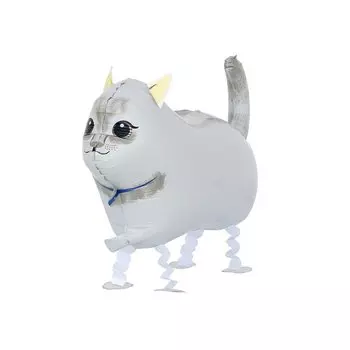 Фольгированный шар с котом Popdropparty