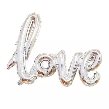 Фольгированный шар-сердце MicroPlush 55 дюймов LOVE