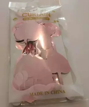 Фольговая занавеска с сердечками MOONBIFFY