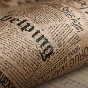 Фон винтажные новостные обои s Behang ПВХ водостойкие обои для стен виниловые обои буквы декоративная бумага s