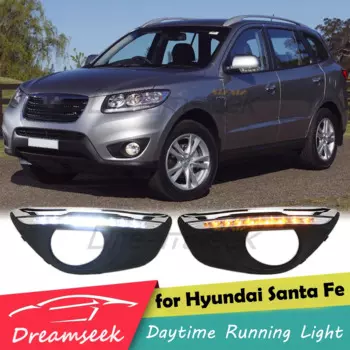 Фонарь для дневного света Hyundai IX45 / Santa Fe 2010 2011 2012, дневной свет, противотуманная фара с указателем поворота