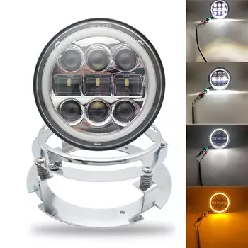 Фонарь для Honda VTX 1300/1800, 1 шт., светодиодная фара 5,75 дюйма с 1 набором кронштейнов для крепления