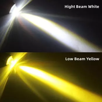 Фонарь для мотоцикла p15d светодиодный H4, фонарь для мотоцикла с высоким и низким освещением, фонарь для мотоцикла H6, фонарь для противотуманной фары, 12 В, белый, желтый, скутер