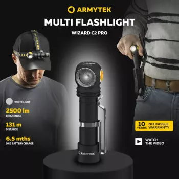 Фонарь налобный Armytek Wizard C2 Pro Magnet USB (F08701C/F08701W)