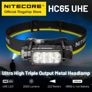 NITECORE HC65 UHE налобный фонарь 2000 люмен