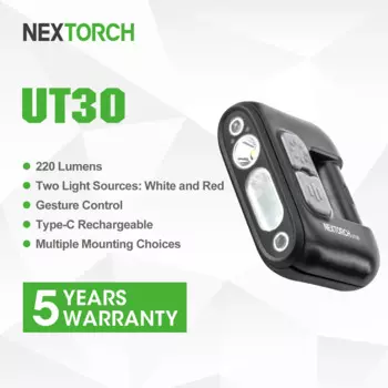 Nextorch UT30 налобный фонарь красный+белый 220лм