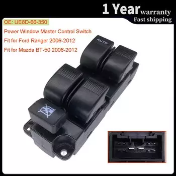 Фонарь управления передним левым водителем, боковой главный выключатель управления окошком UE8D66350 для Ford Ranger для Mazda UE8D-66-350 2006-2010 2011