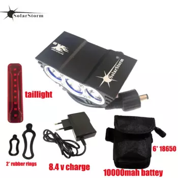 Фонарь велосипедный Solarstorm X3, 4 режима, USB, 10000 мАч