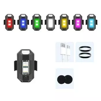Фонари для мотоцикла, стробоскоп для дрона, USB-стробоскоп, противоударный велосипед, летающий мини-самолет, мигающий сигнал