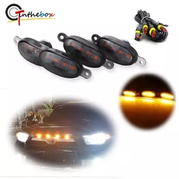 Фонари для передней решетки автомобиля, грузовиков, внедорожников, трейлеров, 3000 К